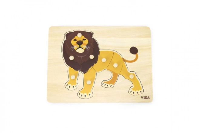 Holzpuzzle Montessori - Löwe