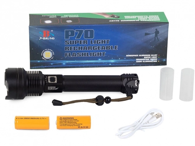 Bailong Taktische LED-Taschenlampe mit CREE XHP70