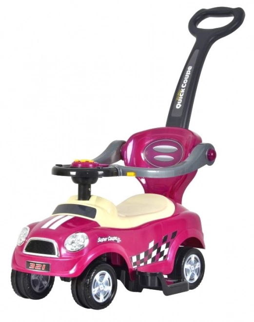 3-in-1 Kinderauto mit Schwenkrädern und Griff