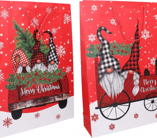 Weihnachtliche Geschenktasche XL 40 × 56 × 13 cm, 2 Motive