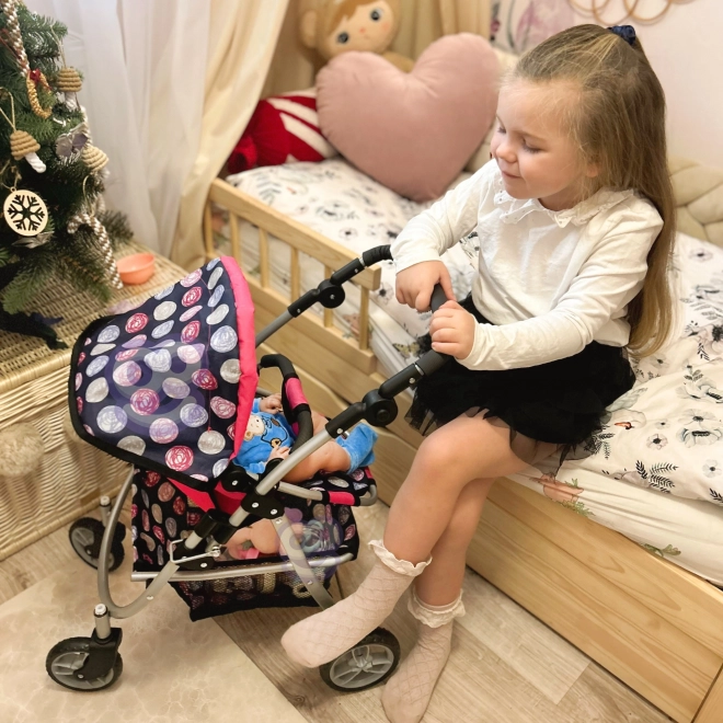 Woopie königlicher Puppenwagen mit einstellbarem Sitz und 4 Rädern