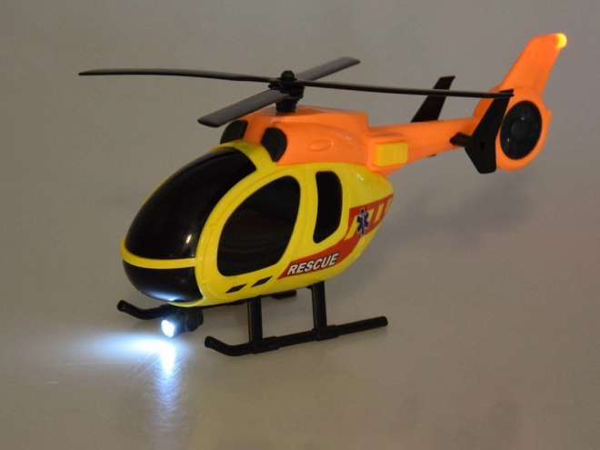 Rettungsfahrzeug-Set mit Hubschrauber und Auto