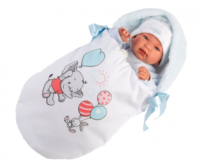 Realistische Babypuppe mit Geräuschen und weichem Körper 44 cm