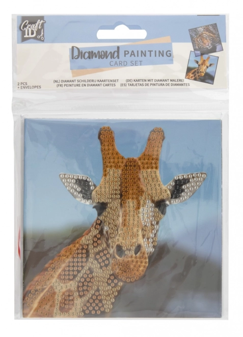Diamant Malen mit Steinen Grußkarte 2 Stück 13x13 cm