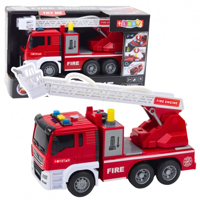 Feuerwehrauto mit ausfahrbarem Arm, Wasser, Licht und Geräusche