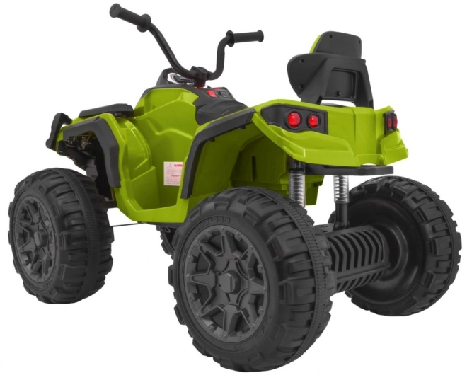 Kinder-Batterie-Quad grün + EVA-Räder + MP3-Radio + LED + langsamer Start