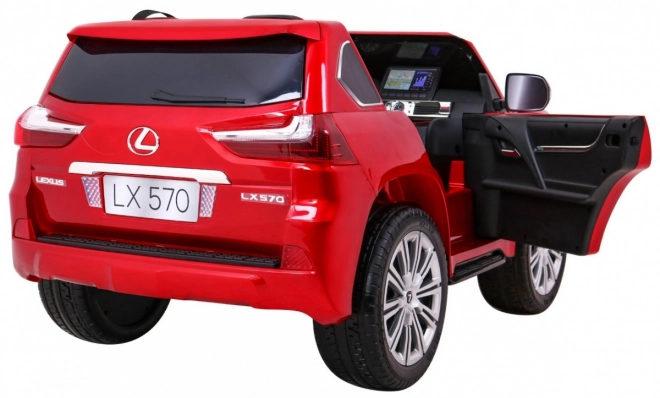 Lexus LX570 Lackiertes Auto für 2 Kinder Rot + Fernbedienung + EVA Räder + MP3 LED Radio