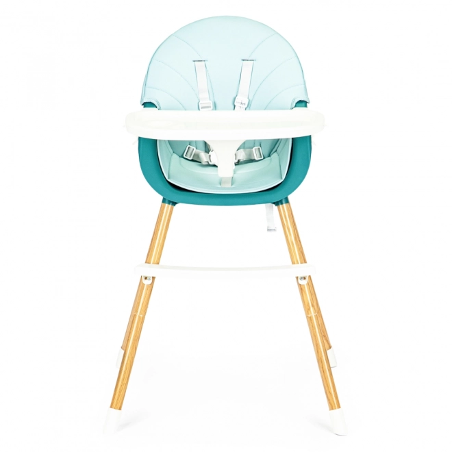 2 in 1 Hochstuhl Ecotoys blau