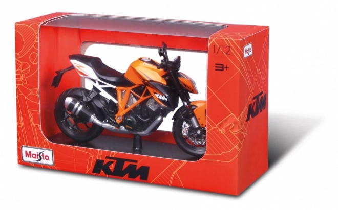 Motorradmodell mit Ständer KTM 1290 Super Duke R im Maßstab 1:12