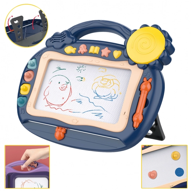Woopie Magische Zeichentafel blau mit Stempeln