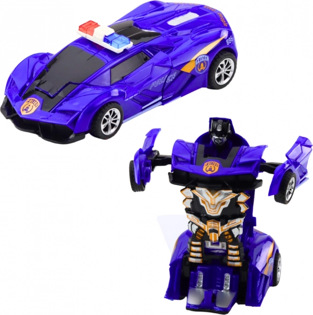 Auto Roboter 2v1 Sportliches Polizeiauto