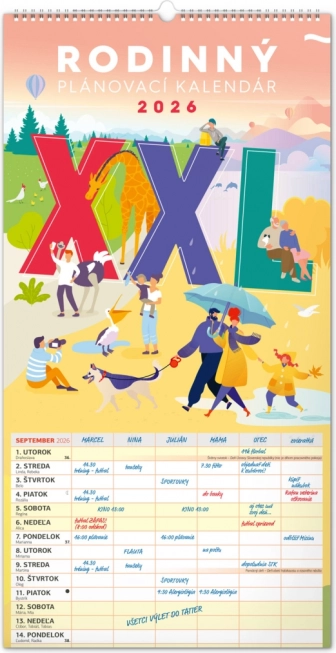Wandkalender Familienplaner XXL 2026