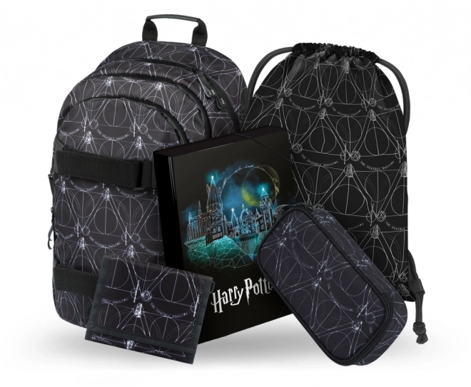 Harry Potter Schulset: Rucksack, Federmäppchen, Beutel, Mappen, Geldbörse