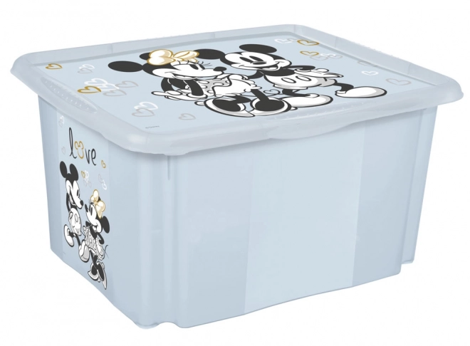 Große Aufbewahrungsbox mit Deckel Mickey Maus Blau