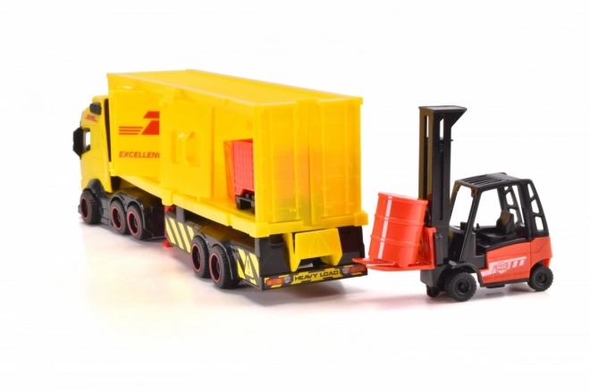 Volvo LKW mit Anhänger von Dickie Toys - DHL Lizenz