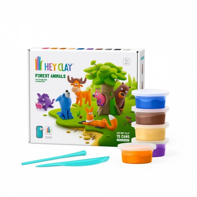 Plastikmasse Hey Clay Waldtiere Set