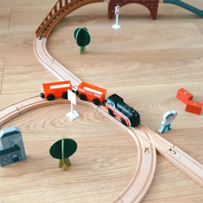 Elektrische Lokomotive mit Anhängern von Woopie