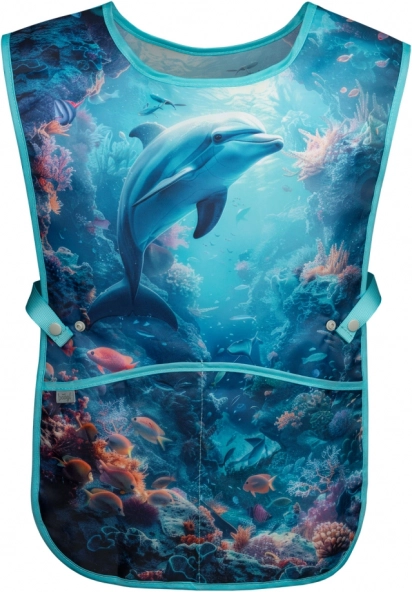 Kinder Latzschürze mit Delphin-Motiv