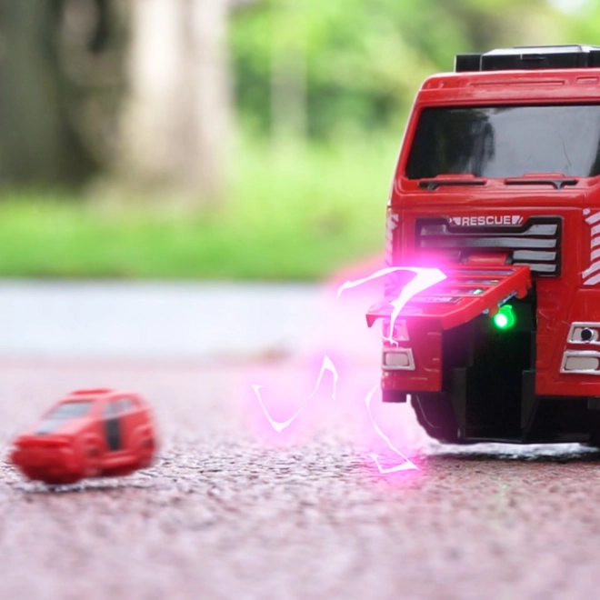 Interaktives Feuerwehrfahrzeug mit beweglicher Leiter