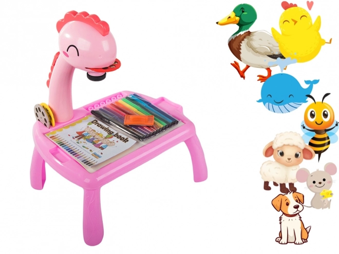 Projektor Tisch mit Zeichnen und Marker für Kinder