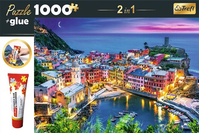 Vernazza, Ligurien, Italien Puzzle Set mit Kleber 1000 Teile