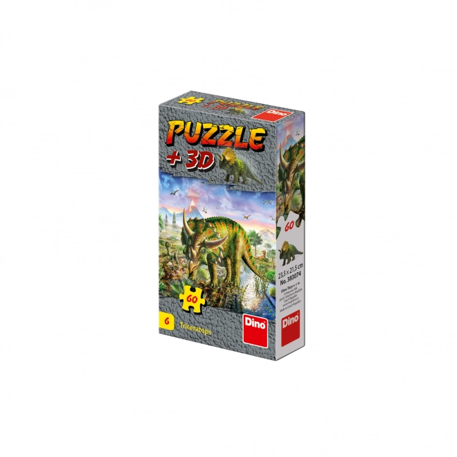 Puzzle mit Dinosaurier-Figur: Tyrannosaurus Rex 60 Teile