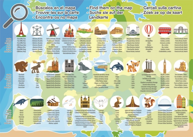 Educa Puzzle Karte Europas 150 Teile