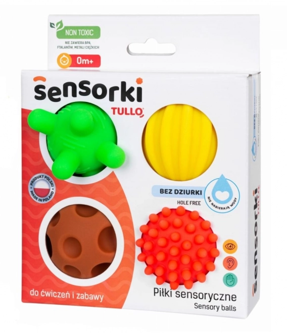 Tullo sensorische Bälle - 4 Stück ohne Löcher