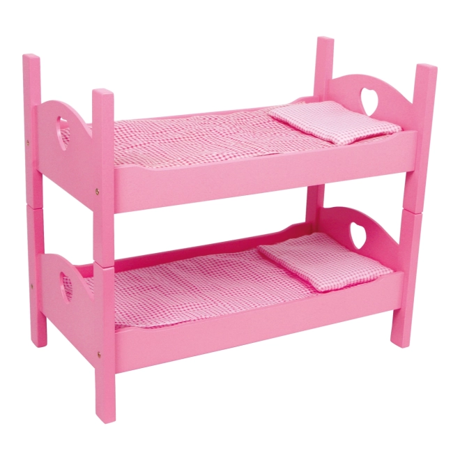 Kleine Fuß Puppen-Etagenbett Rosa