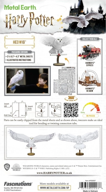 3D Puzzle Metall Bausatz: Harry Potter Hedwig