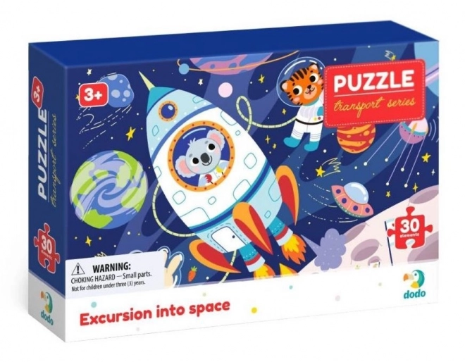 Veseliges Weltraum-Puzzle für Kinder