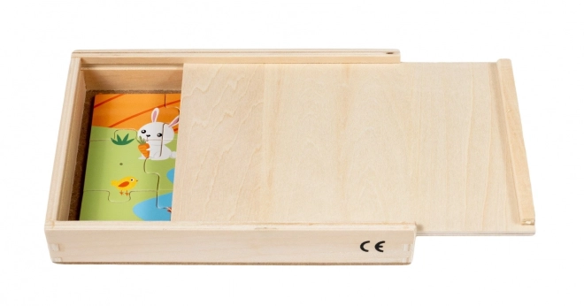 Holzpuzzle - Leben auf dem Land