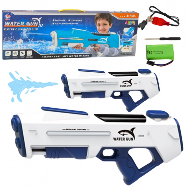 Elektrische Wasserpistole 61cm weiß