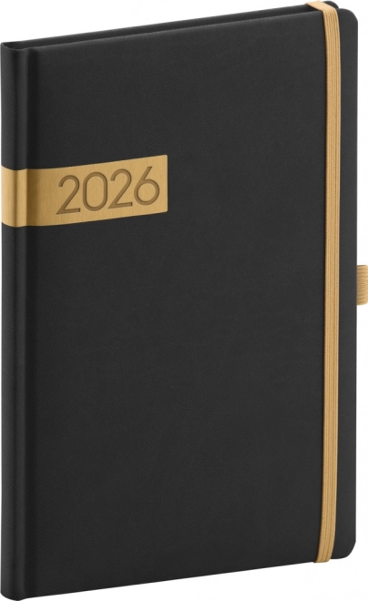 Notique Wochenplaner Schwarz-Gold 2026