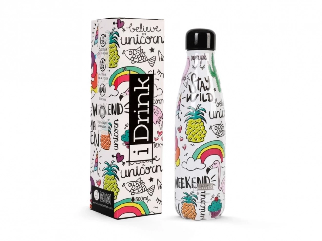 Regenbogen Einhorn Thermoskanne Stay Wild