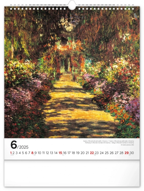 Nástěnný Kalender Claude Monet 2025