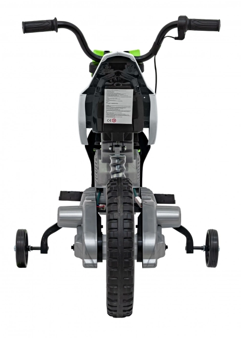 Grünes Kinder-Motorrad mit Batterie, Audiopanel und EVA-Rädern
