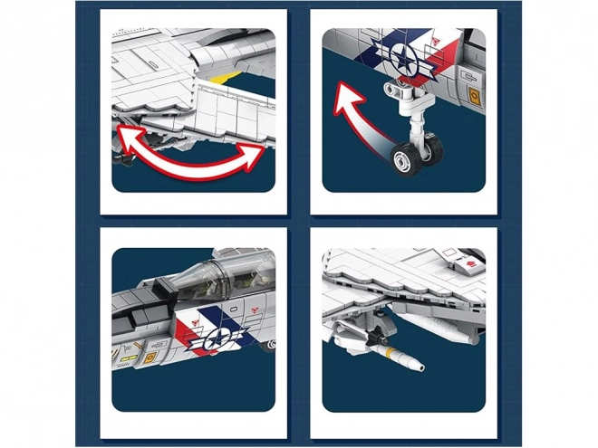 Technische Bausteine F-14 Tomcat Jägerflugzeug 1600 Teile