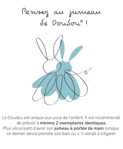 Doudou Geschenkset - Plüschhase und Schühchen in Beige