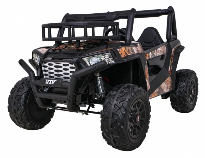 Buggy UTV Off-road für Kinder schwarz + Fernbedienung + Gepäckträger + langsamer Start + EVA + MP3 LED