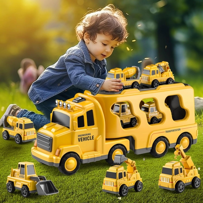 Woopie Abschleppwagen Set mit 5 Fahrzeugen