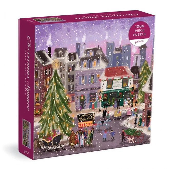 Galison Weihnachts-Puzzle - Weihnachtliche Kulisse mit Stadtmotiv