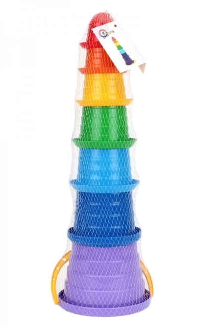 Regenbogen-Stapelbecher für Kleinkinder