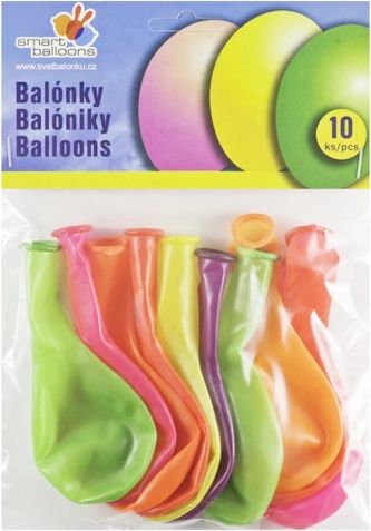 Neon-Luftballons aufblasbar 26 cm – 10 Stück