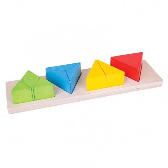 Einlegepuzzle Bruchteile Dreiecke von Bigjigs Toys