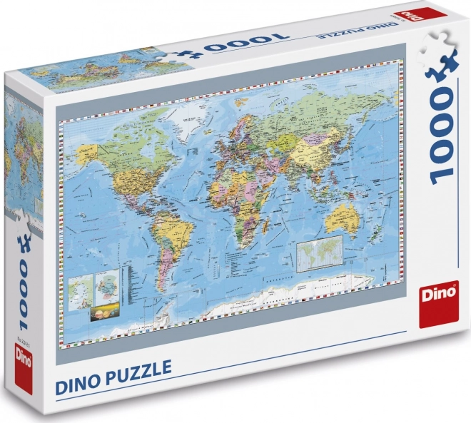 Dino Puzzle Politische Weltkarte 1000 Teile