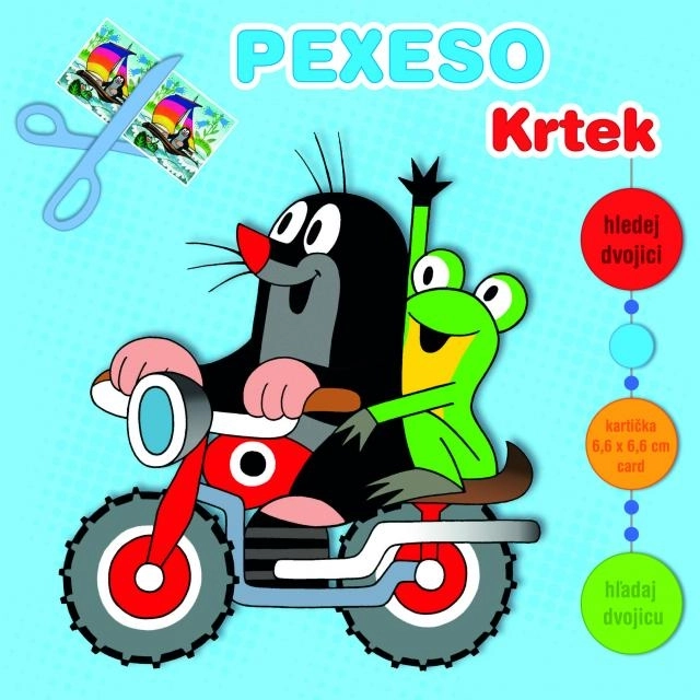 Pexeso Krtek und Motorrad mit Maxi-Karten