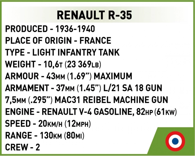 Renault R-35 Panzerset aus Bausteinen