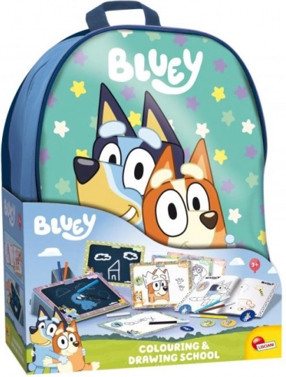 Bluey Zeichenschule im Rucksack