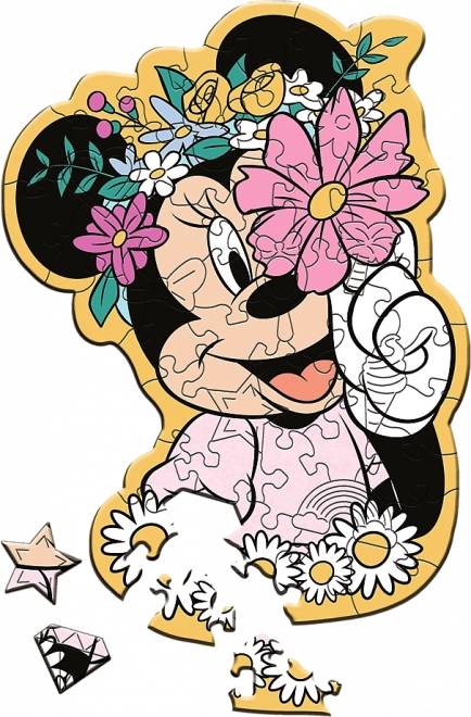 TREFL Wood Craft Junior Puzzle Minnie Mouse Welt 50 Teile